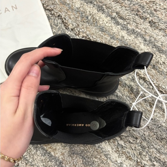 NWOT Good American Combat Chelsea Boots Sz 8 | Good American Combat Black Boots- - Picture 7 of 11